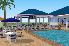 Pool Bar Addition at Bradenton Yacht Club - 3d Rendering