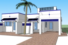 Contemporary Front Entry Renovation on Lido Key - 3d Rendering (2021)