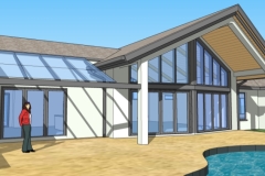 Contemporary Great Room Addition in Sarasota - 3d Rendering (2023)